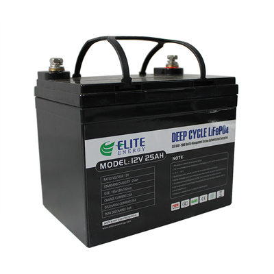 Paket Baterai 12V 12.8V LiFePO4 Lithium Ion 25Ah Untuk penggunaan ESS