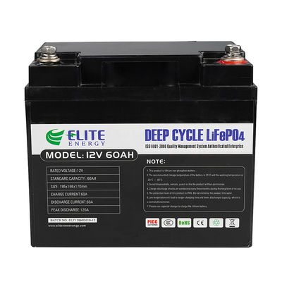Siklus Jauh Paket Baterai Solar Lithium Phosphate 60Ah 12V LiFePO4